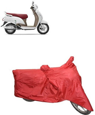 carphoenix Two Wheeler Cover for Suzuki(Red)