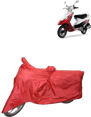 carphoenix Two Wheeler Cover for TVS(Red)