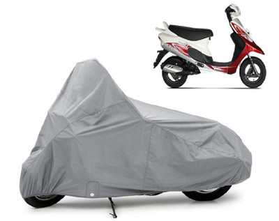 Auto Age Two Wheeler Cover for TVS(Scooty Pep+, Silver)