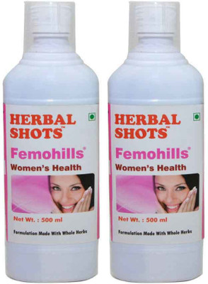 

Herbal Hills Femohills Herbal Shots 500ml Pack of 2(1 L)
