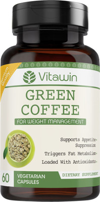

Vitawin Green Coffee 500mg 60 Vegetarian Capsule For Weight Management & Fat Loss(500 mg)