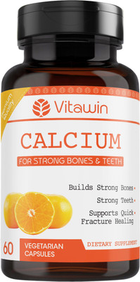 

Vitawin Calcium 500mg 60 Vegetarian Capsule For Stong Bones, Teeth & Joint Care(500 mg)