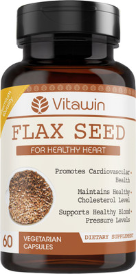 

Vitawin Flax Seed 500mg 60 Vegetarian Capsule For Healthy Heart(500 mg)