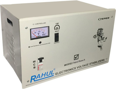 

Rahul Base-8 a8 KVA/32 Amp 140-280 Volt 3 Step Main Line Use Up to 8 KVA Load Automatic Voltage Stabilizer(Gray)