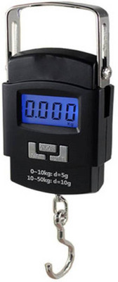 

Rorian 50Kg Portable Hanging Luggage Weight Machine Digital for Weighing Household Items Weighing Scale(Black)