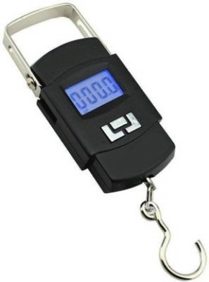 

Rorian 50Kg Portable Hanging Luggage Weight Machine Digital for Weighing Household Items Weighing Scale(Black)