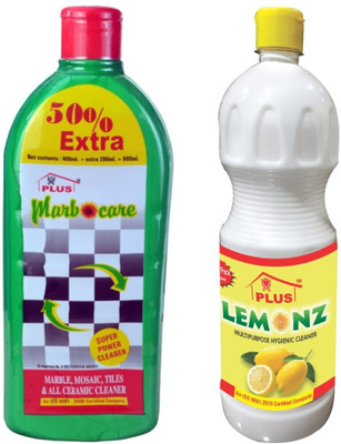 

PLUS MARBOCARE STAIN CLEANER 600mL AND LEMONZ WHITE PHENYLE 1000mL COMBO (1+1) NETT 1600mL LIME AND LEMON WITH EUCALYPTUS IN PHENYLE(1600 ml, Pack of 2)