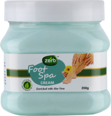 

Zerb Foot Spa Cream Enriched With Aloe Vera Removes Oil/Dirt/Tan And Exfoliates Skin(200 g)