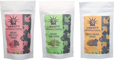 

LIBERTY INTERNATIONAL Rose & Neem & Shikakai Powder ( 114 Gm Each ) For Face , Hair & Skin Care Certified C3(342 g)