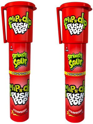 

Push Pops Flip And Dip Strawberry Hard Candy 25g Pack Of 2 Strawberry Candy