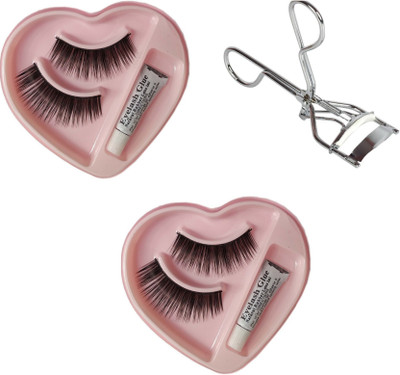 

Labhanshcreation combo of 2 eyelashes n 1 eyelash curler(Set of 3)