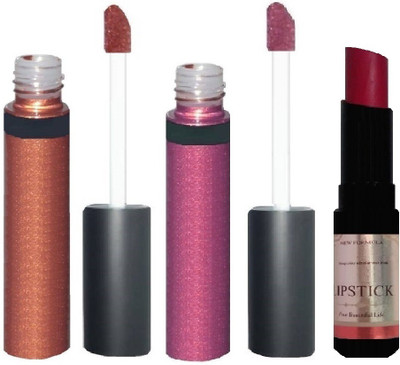 

tanvi27 NEW WATER PROOF LIQUID MATTE EYE SHADOW WITH LIPSTICK COMBO PACK(Set of 3)