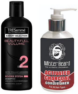

MISTER BEARD CHARCOAL CONDITIONER WITH TRESEMME BEAUTY FULL SHAMPOO(Set of 2)