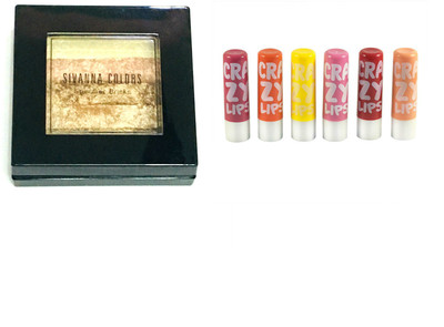 

sivanna spirea collection professional baked highlighter palette and nourishing lip balm set of 6(Set of 2)
