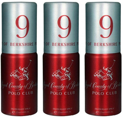 

royal county of berkshire polo club Polo Club 9 Deodorant Spray - For Men(450 ml, Pack of 3)