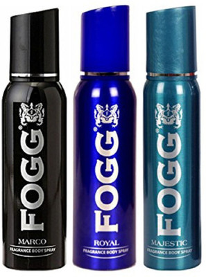 

Fogg marco,royal,majestic Body Spray - For Men(360 ml, Pack of 3)