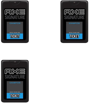 

AXE signature perfume for men champion ticket PCK 3 Perfume Body Spray - For Men(17 ml, Pack of 3)