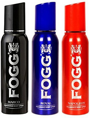 

Fogg marco,royal,nepolian Body Spray - For Men(360 ml, Pack of 3)