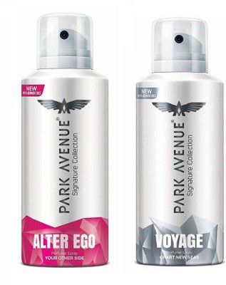 

Park Avenue Alter Ego+Voyage Body Spray - For Men & Women(280 ml, Pack of 2)