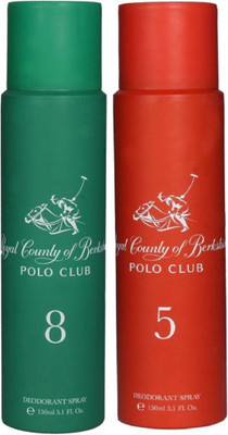 

royal county of berkshire polo club Polo Club 5No8 Body Spray - For Women(300 ml, Pack of 2)