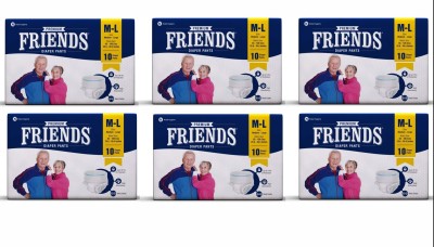 

NOBEL HYGIENE FRIENDS PREMIUM ADULT DIAPER PANT STYLE - M - L(60 Pieces)