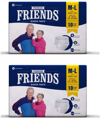 

NOBEL HYGIENE FRIENDS PREMIUM ADULT DIAPER PANT STYLE - M - L(20 Pieces)