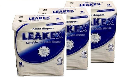 

LEAKEX DIAPER MEDIUM PACK OF 3 Adult Diapers - M(30 Pieces)