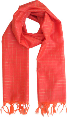 WHITEHEAVEN Poly Chanderi Solid, Checkered Women Dupatta