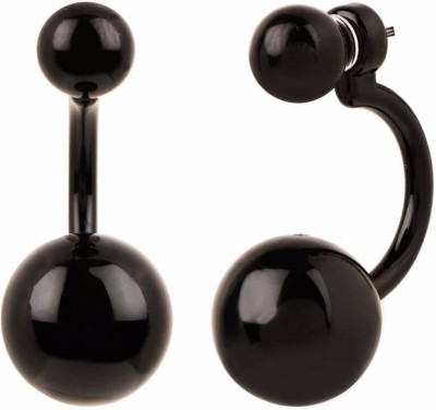 Kanishk Creations Black Studs Alloy Stud Earring