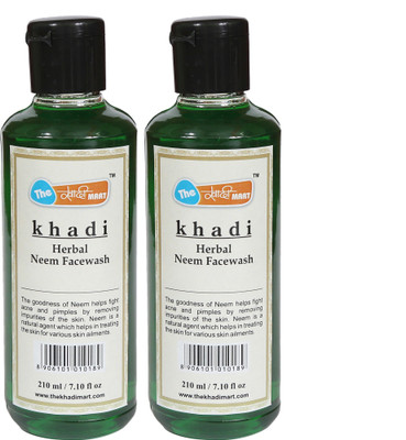 

The Khadi Mart Herbal (Neem) FaceWash - (Pack of 2) - 420 ML Face Wash(420 ml)
