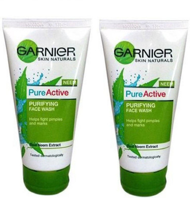 

Garnier Pure Active Neem Face Wash 100g pack of 2 Face Wash(200 g)