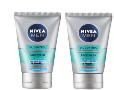 

Nivea `Oil Control 10X Whitening Effect Face Wash 50g pack of 2 Face Wash(100 g)