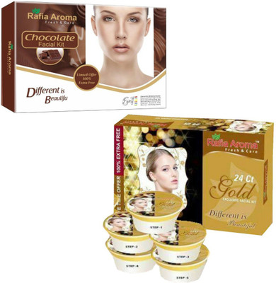 

rafia aroma Chocolate & Gold Facial Kit 620 g(Set of 2)