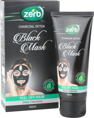 

Zerb Natural Extracts With Aloe Vera Removes Oil Dirt And Makes Your Skin Soft And Supple Charcoal Black Peel Mask(100 ml)