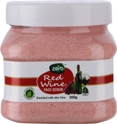 

Zerb Gentle Exfoliating Redwine Face Scrub|Dead Skin Remover and Revitalise Healthy Skin Glow 200 g Scrub(200 g)
