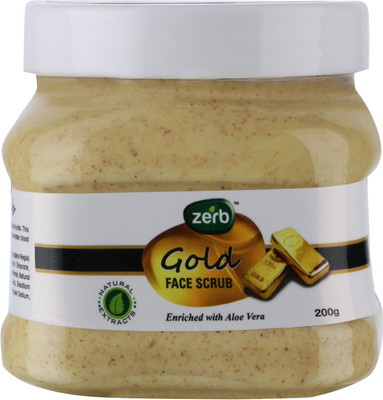 

Zerb Gold Face Scrub With Natural Extracts Remove Dirt/Oil/ Tan And Exfoliates Skin - 200 Gm Scrub(200 g)