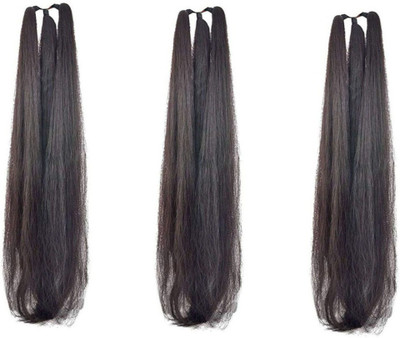 

Maahal Set of 3, 24Inchs Black Parandi for Wedding Accessories Hair Extension
