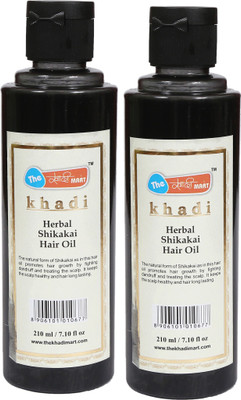 

The Khadi Mart Herbal (Shikakai) Hair Oil - (Pack of 2) - 420 ML Hair Oil(420 ml)