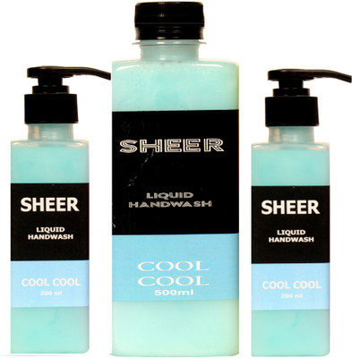 

Sheer Premium Liquid Hand wash Cool Cool (500+200+200ml)(900 ml, Pump Dispenser, Pack of 3)