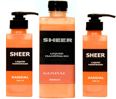

Sheer Premium Liquid Hand wash Sandal (500+200+200ml)(900 ml, Pump Dispenser, Pack of 3)