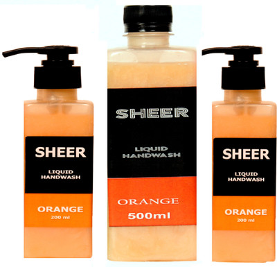 

Sheer Premium Liquid Hand wash Orange (500+200+200ml)(900 ml, Pump Dispenser, Pack of 3)