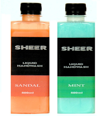 

Sheer Premium Liquid Hand wash Sandal, Mint (500ml each)(500 ml, Bottle, Pack of 2)