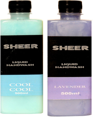 

Sheer Premium Liquid Hand wash Cool Cool,Lavender (500ml each)(500 ml, Bottle, Pack of 2)