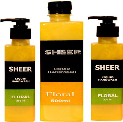 

Sheer Premium Liquid Hand wash Floral (500+200+200ml)(900 ml, Pump Dispenser, Pack of 3)