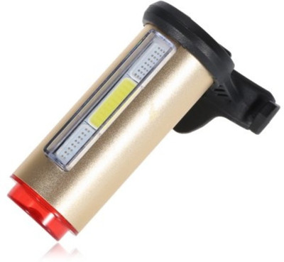 

SHIVEXIM Waterproof 360 Degree USB Bike Tail LED Warning LED Rear Break Light(Gold), Multicolor