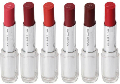 

Glamyou New durable a ultra HD Soft matte waterproof lipstick set of 6 chocolate flavour & Aroma(Multicolor)