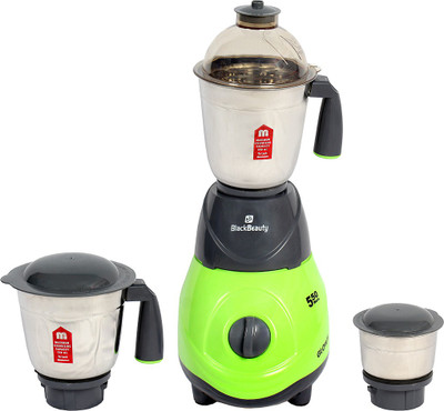 

Black Beauty GLOWY 550 Mixer Grinder(Parrot Green, 3 Jars)
