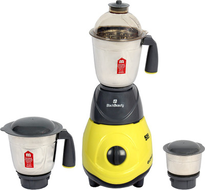 

Black Beauty GLOWY 550 Mixer Grinder(Yellow, 3 Jars)