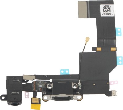 Spares4ever Charging Connector Flex Cable with Audio Jack Flex Cable Black iPhone 5s Charging Connector Flex cable