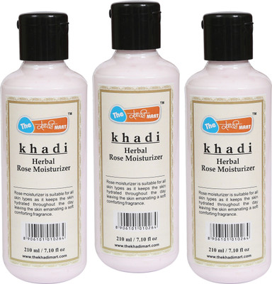 

The Khadi Mart Herbal (Rose) Moisturizer - (Pack of 3) - 630 ML(630 ml)